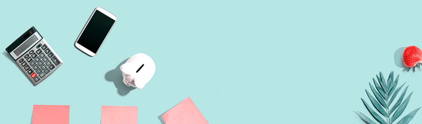 Array of items including piggybank and calculator - multi month plans